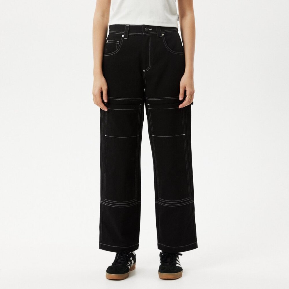 Afends Moss Workwear Carpenter Pants – Washed Black, Size 26